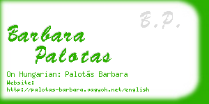barbara palotas business card