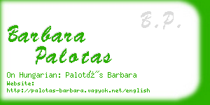 barbara palotas business card